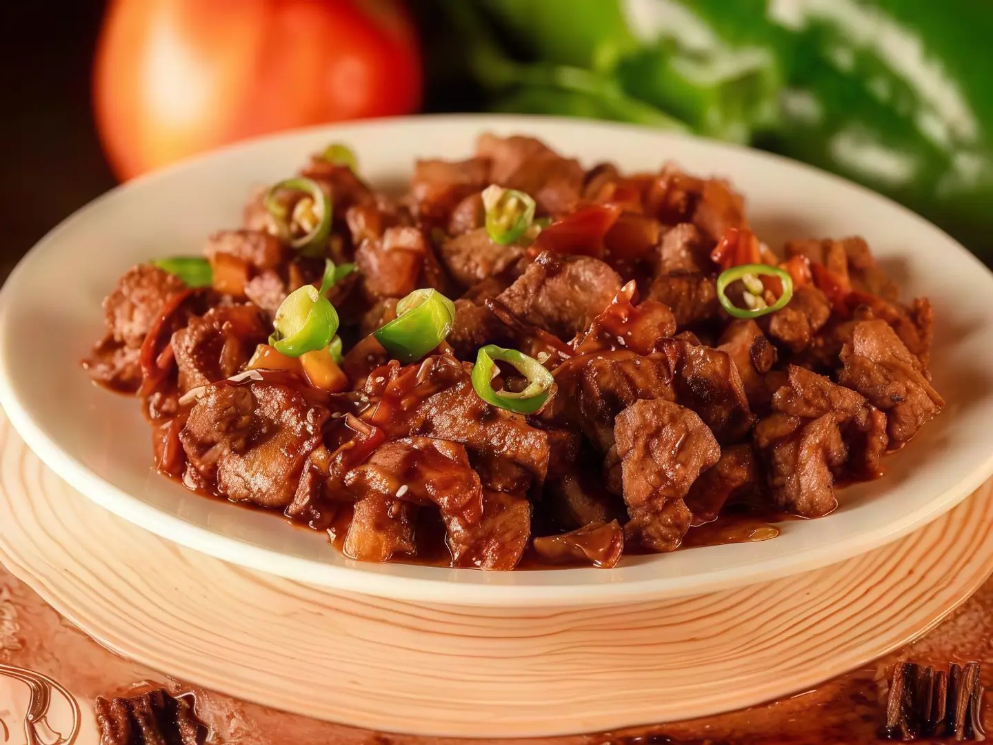 صحن لحم مقلقل