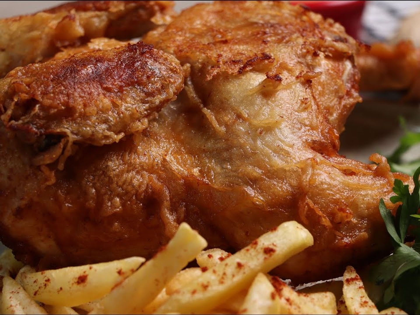 نص دجاج مقلي بدون رز