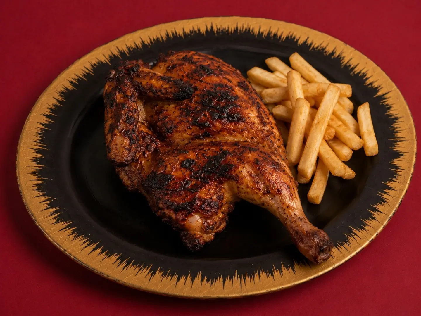Half A Chicken On Coal