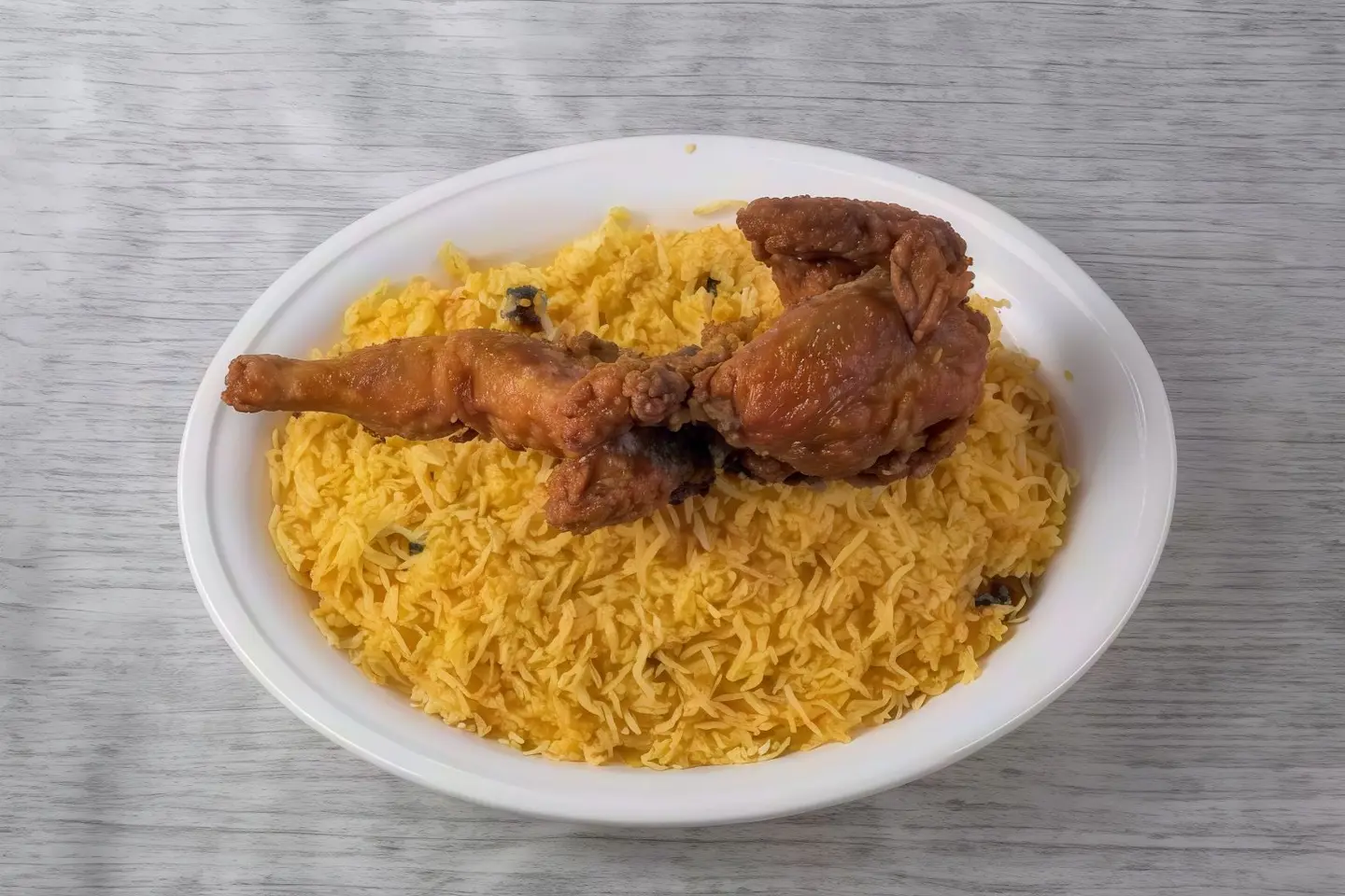 نصف دجاج مقلي