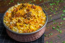 طبق برياني لحم