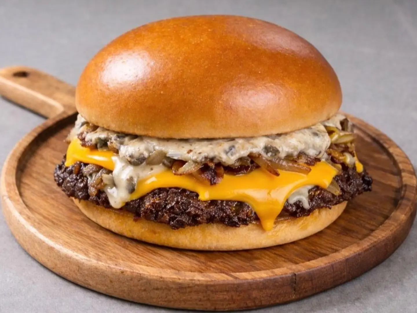 Creamy Mushroom Burger