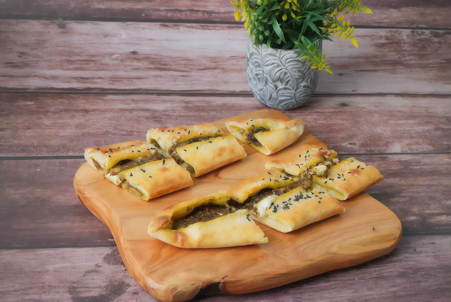 فطيرة لبنة زعتر