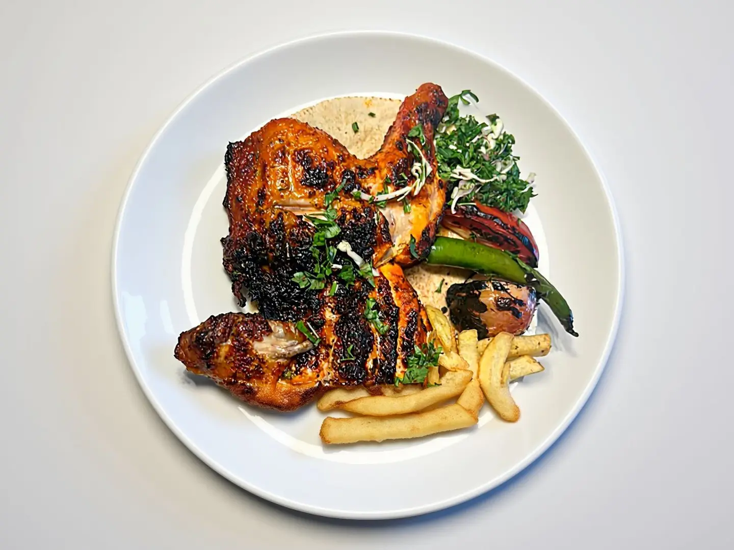 دجاج مشوي على الفحم