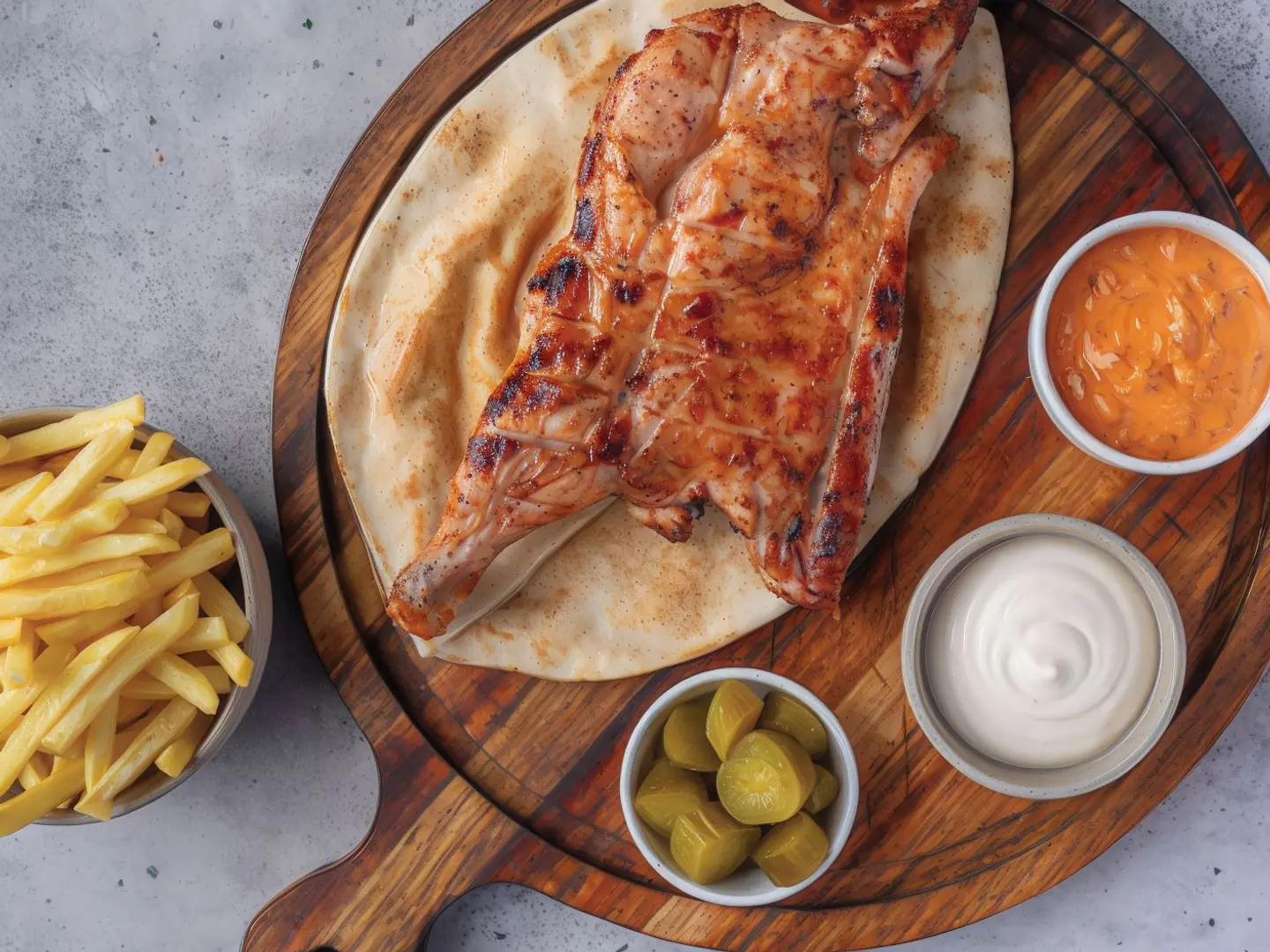 فروج مسحب مشوي عالفحم - حبة كاملة