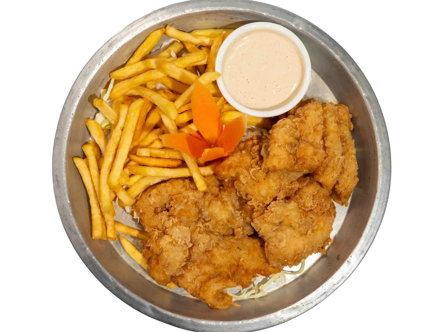 فيليه سمك مقلي مع البطاطس