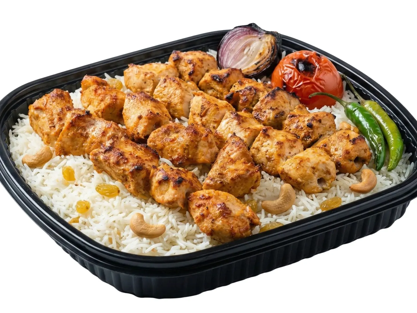 مشاوي اكسبرس 4 أسياخ مع الرز