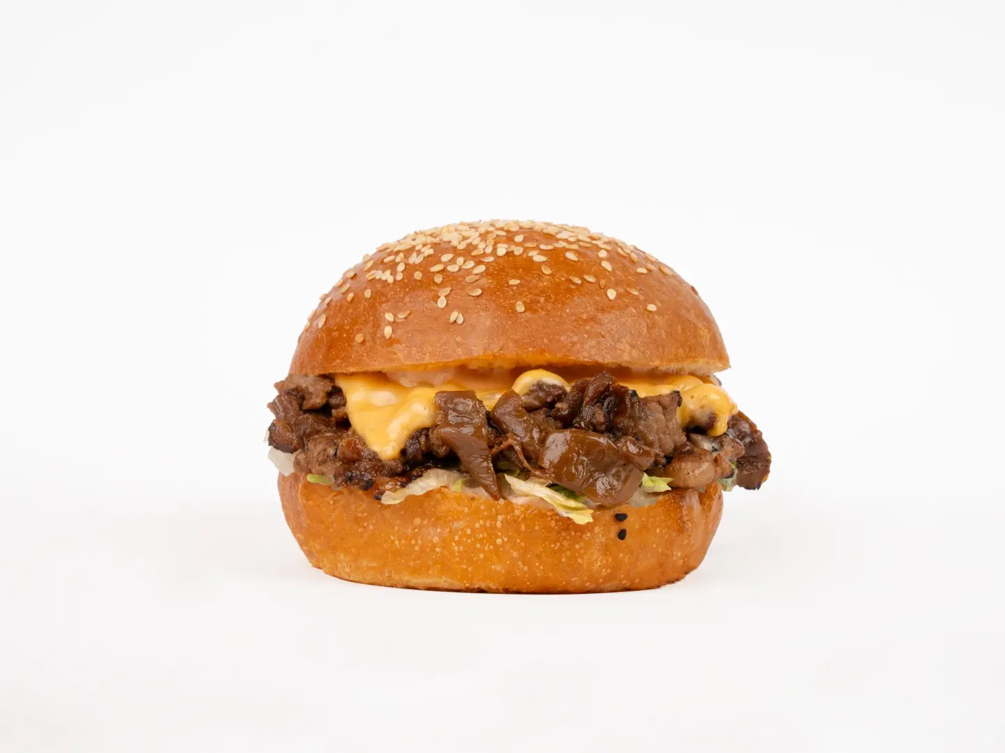 Philly Cheese Wagyu Steak Burger