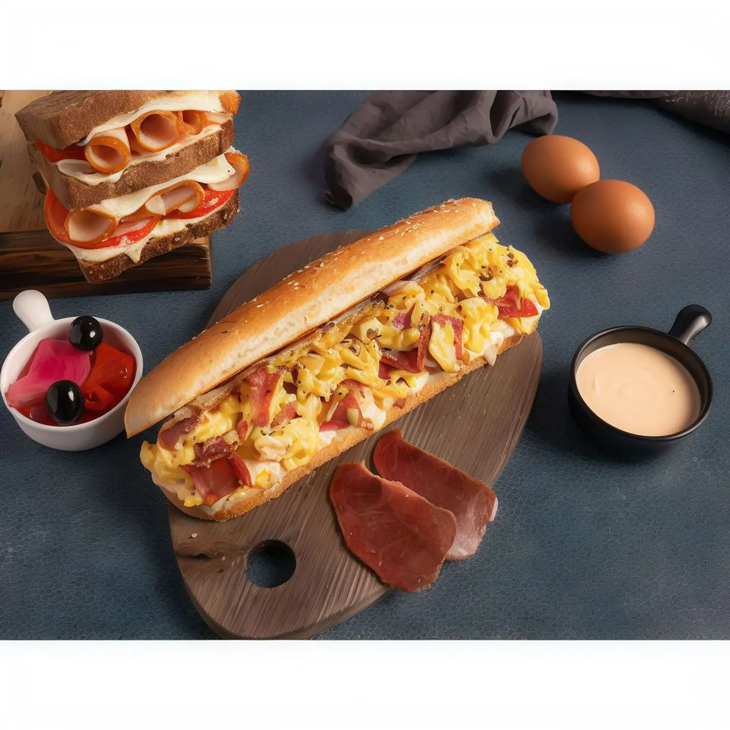 Egg Sandwich With Pastrami