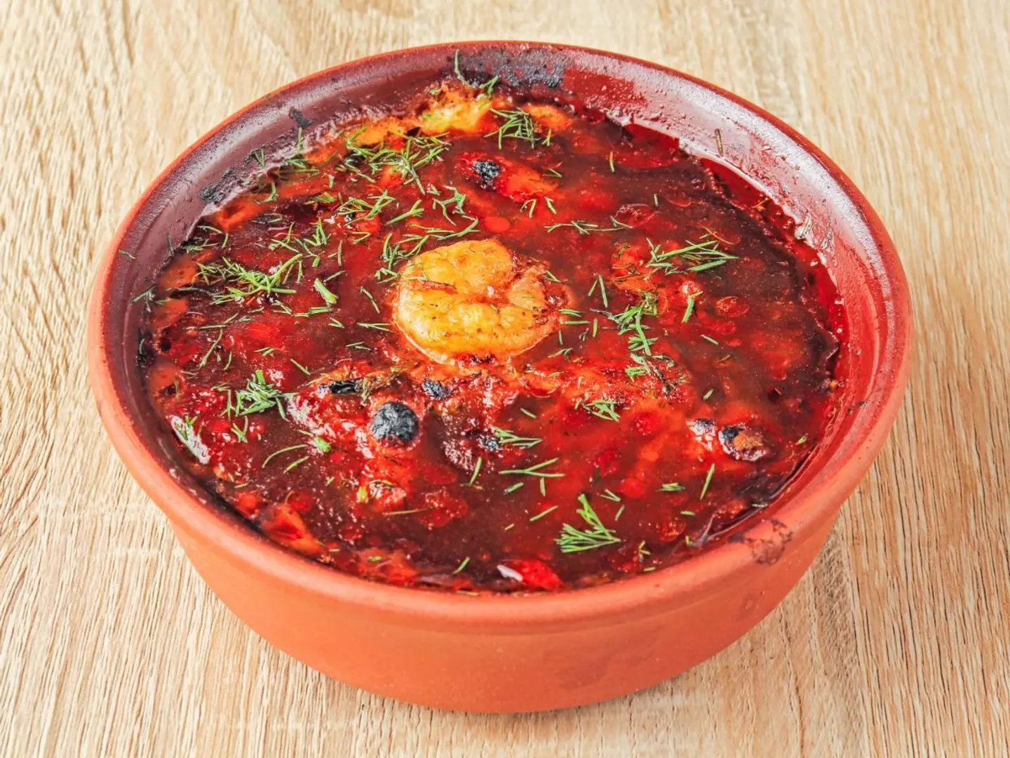 طاجن روبيان خضار