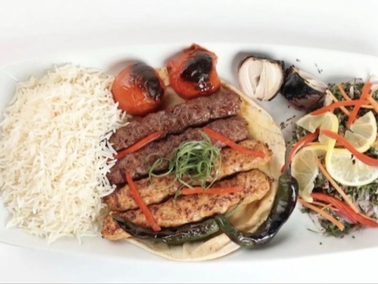 Mixed Kebab With Rice