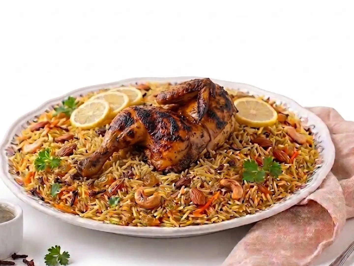 Half Grilled With Rice