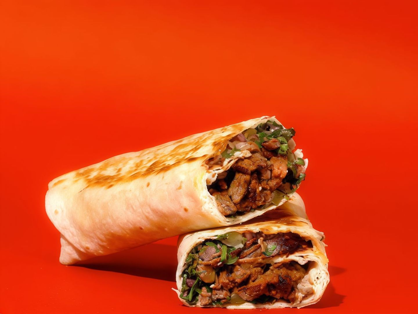 Shawarma Meat Saroukh With Tortella Bread