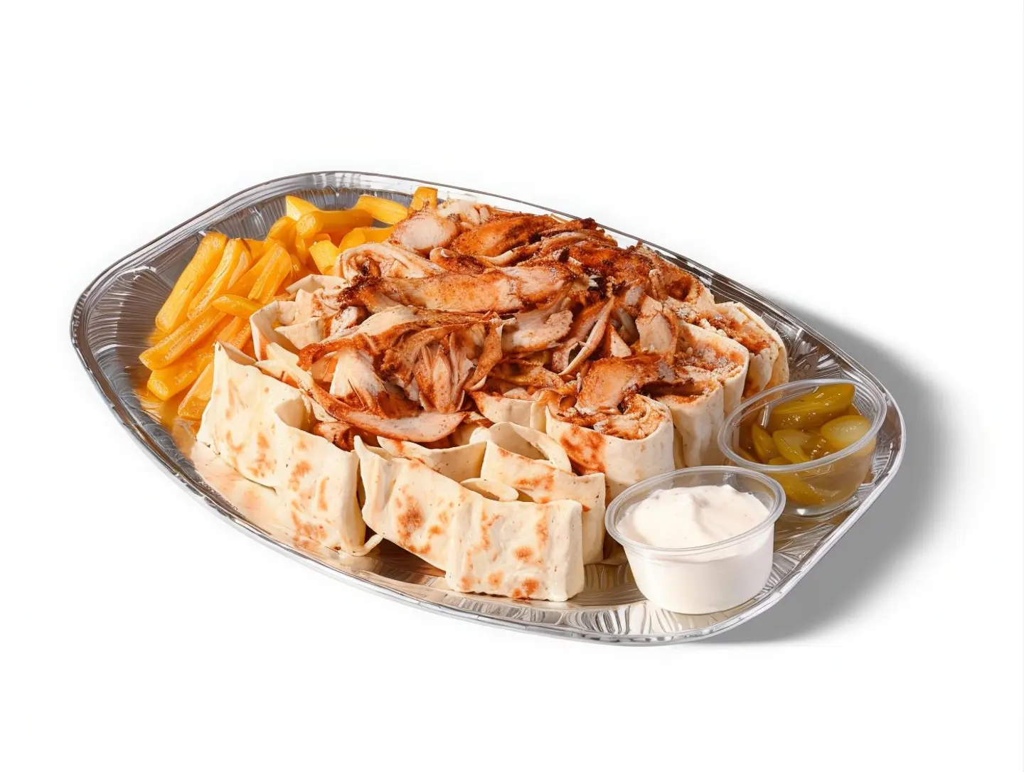 صحن شاورما عربي دجاج كبير