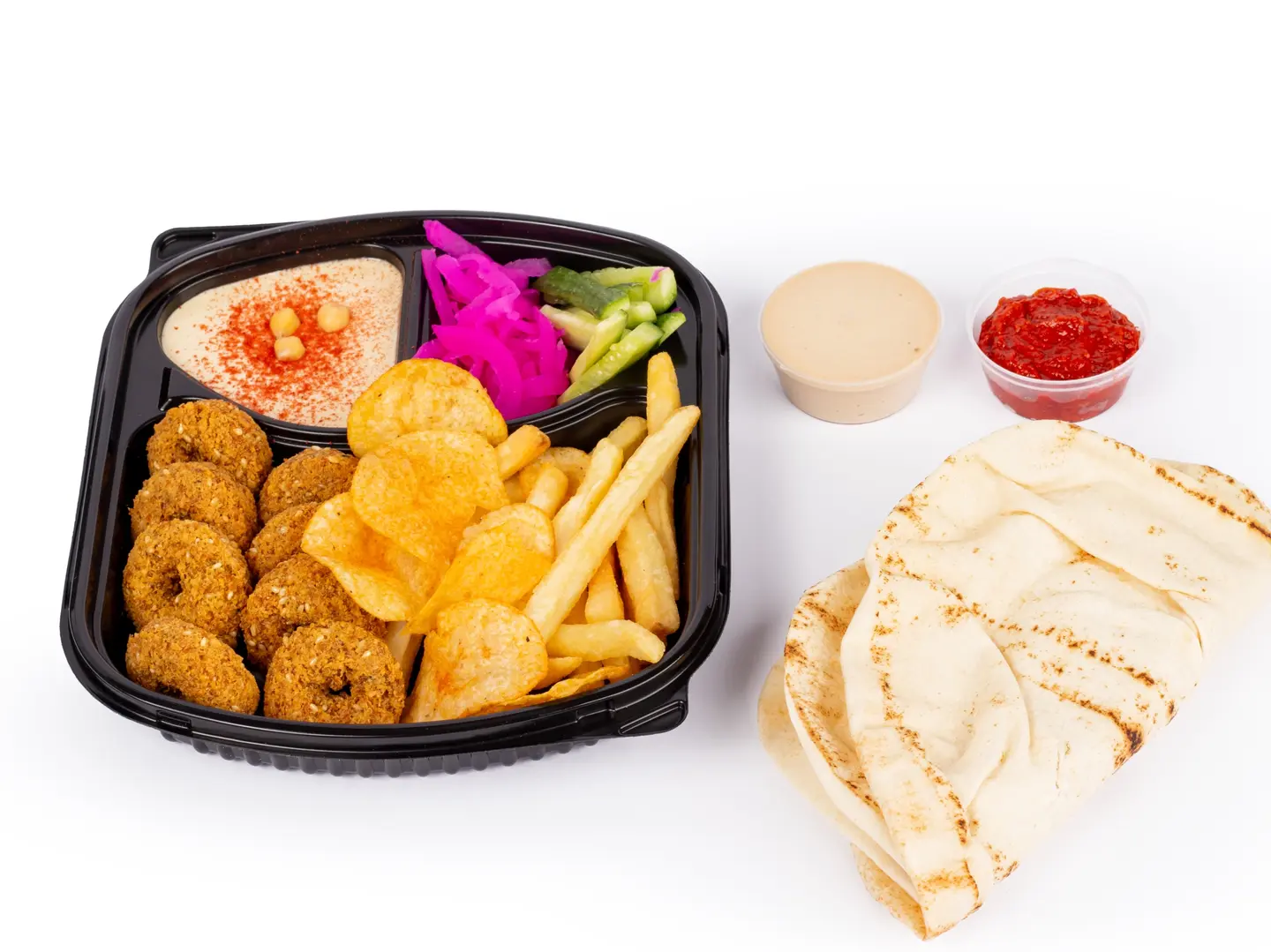 Mixed Hummus And Falafel Plate