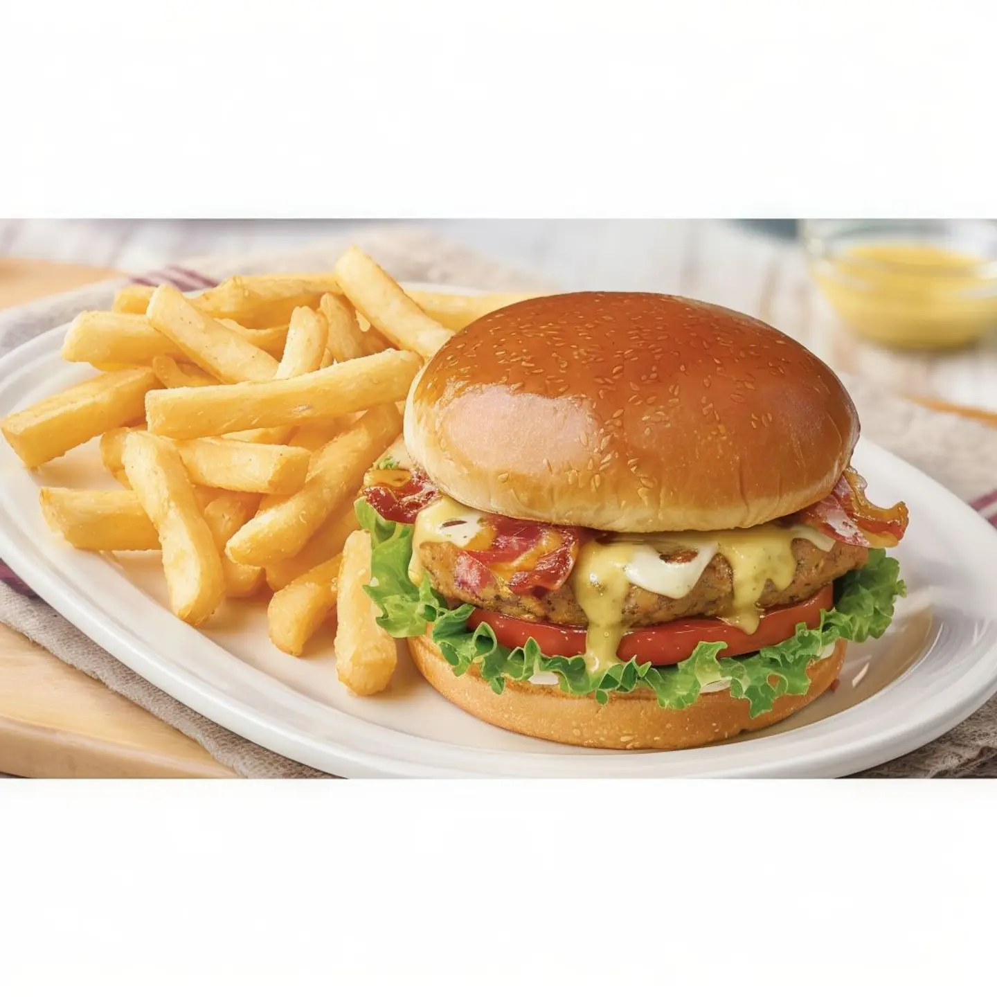 Charcoal Chicken Burger Meal