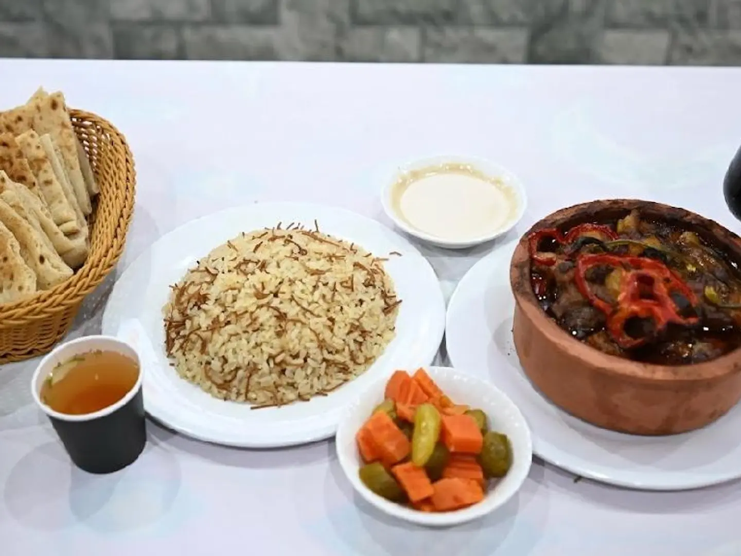 Lamb And Potato Tagine With Vermicelli Rice And Orzo Soup