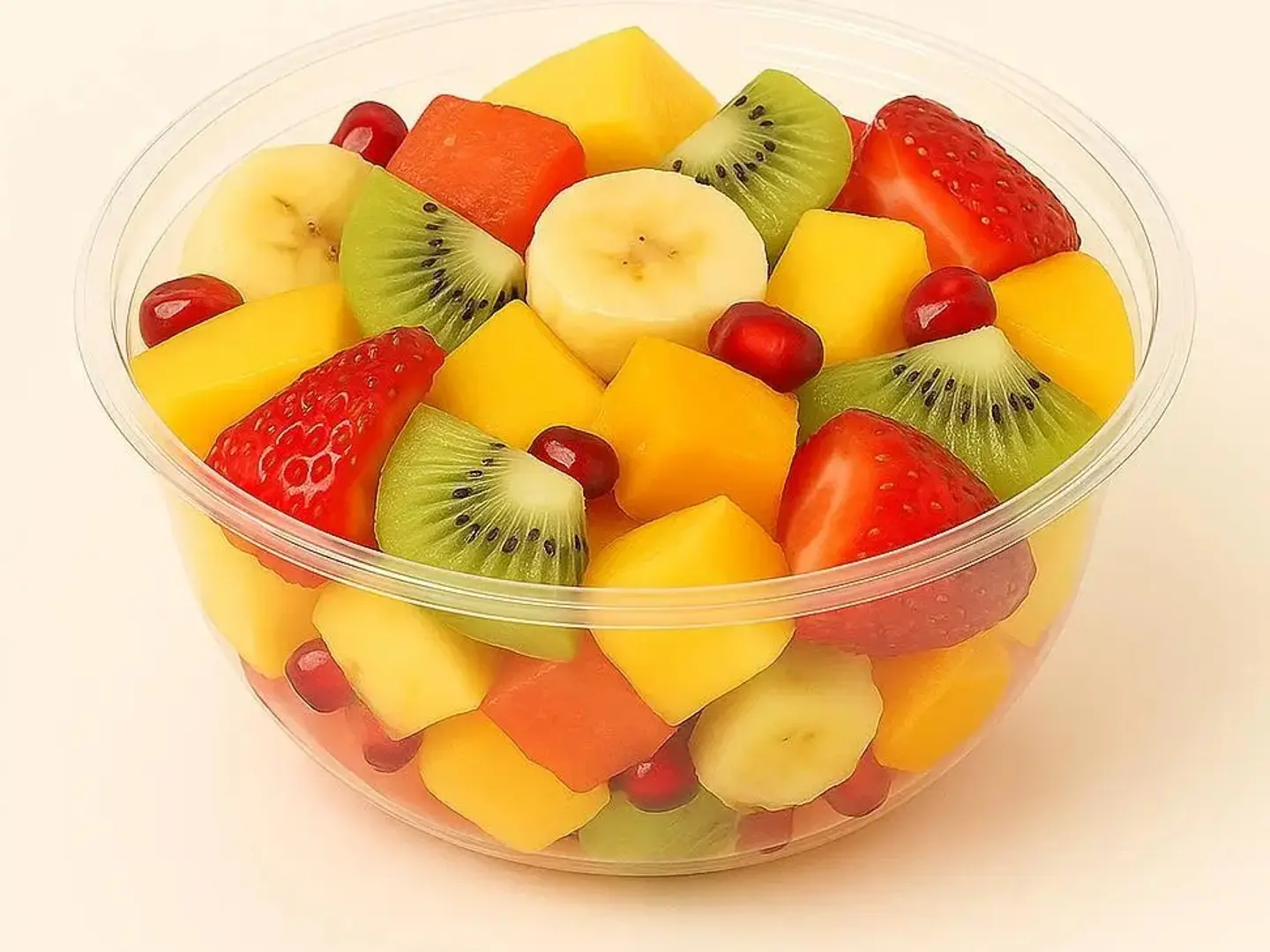 صحن سلطة فواكه وسط