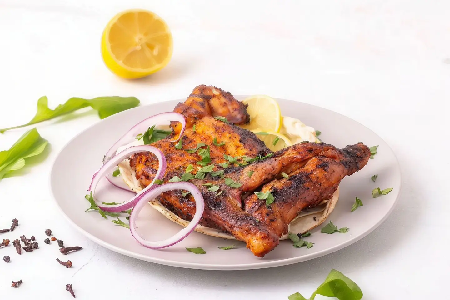 Half Chicken On Charcoal, Plain