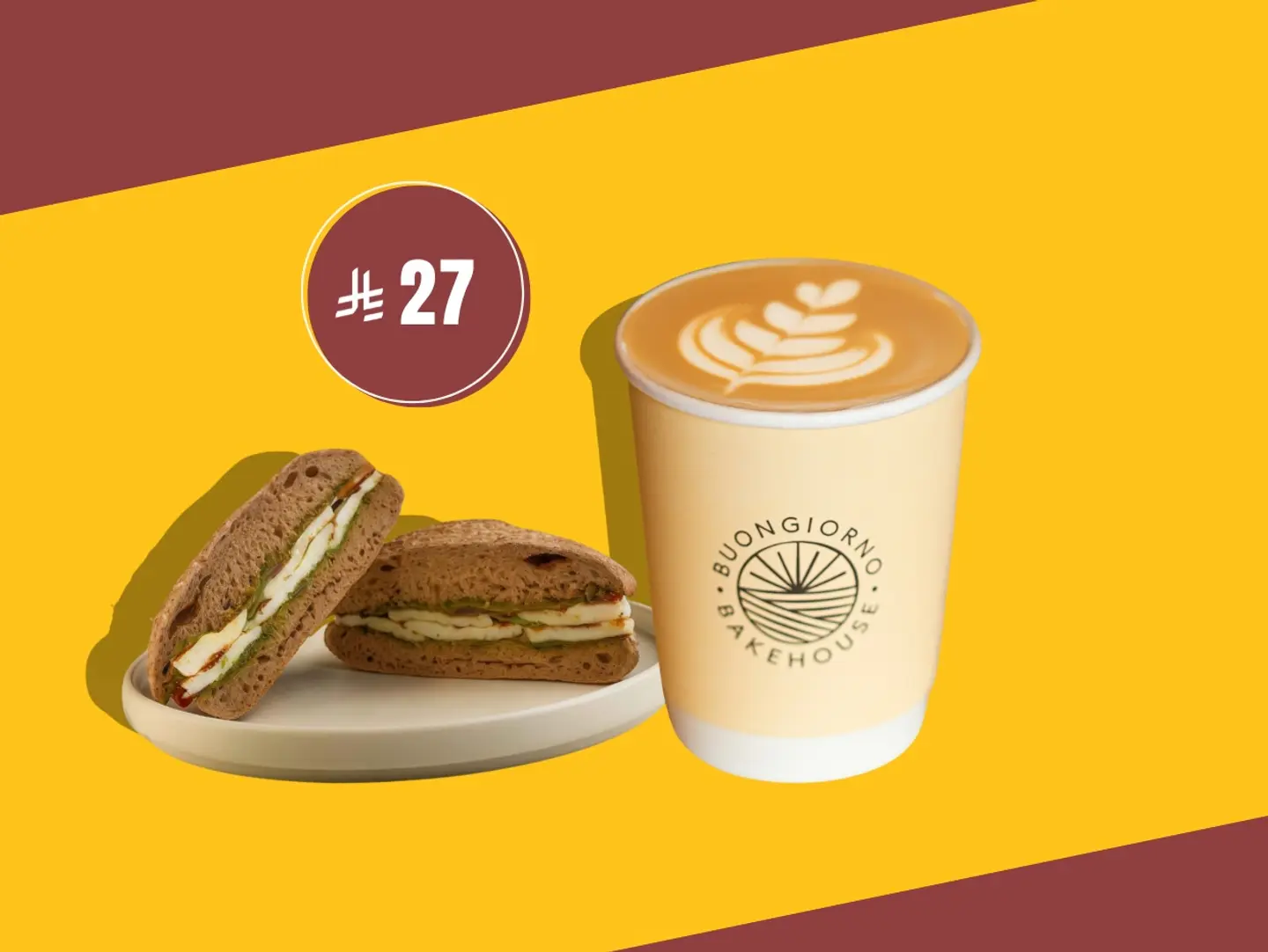 Bundle Offer 27   Halloumi Sandwich And Flat White
