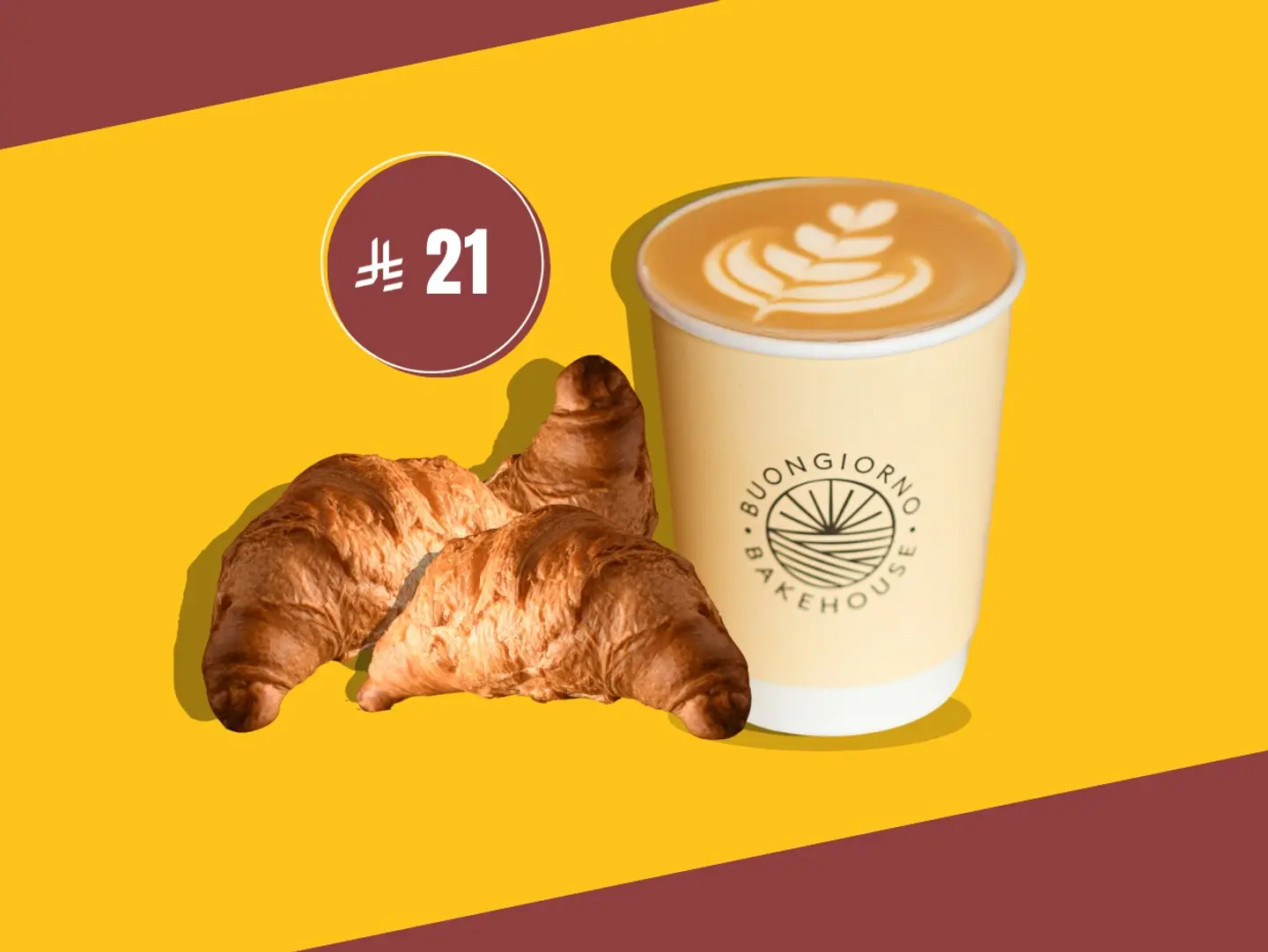 Bundle Offer 21   3 Mini Croissant And 9oz Hot Spanish Latte