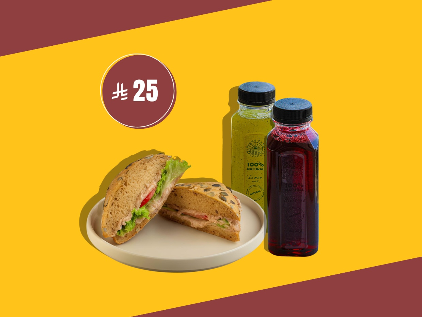 Bundle Offer 25   Tuna Sandwich And Fresh Juice
