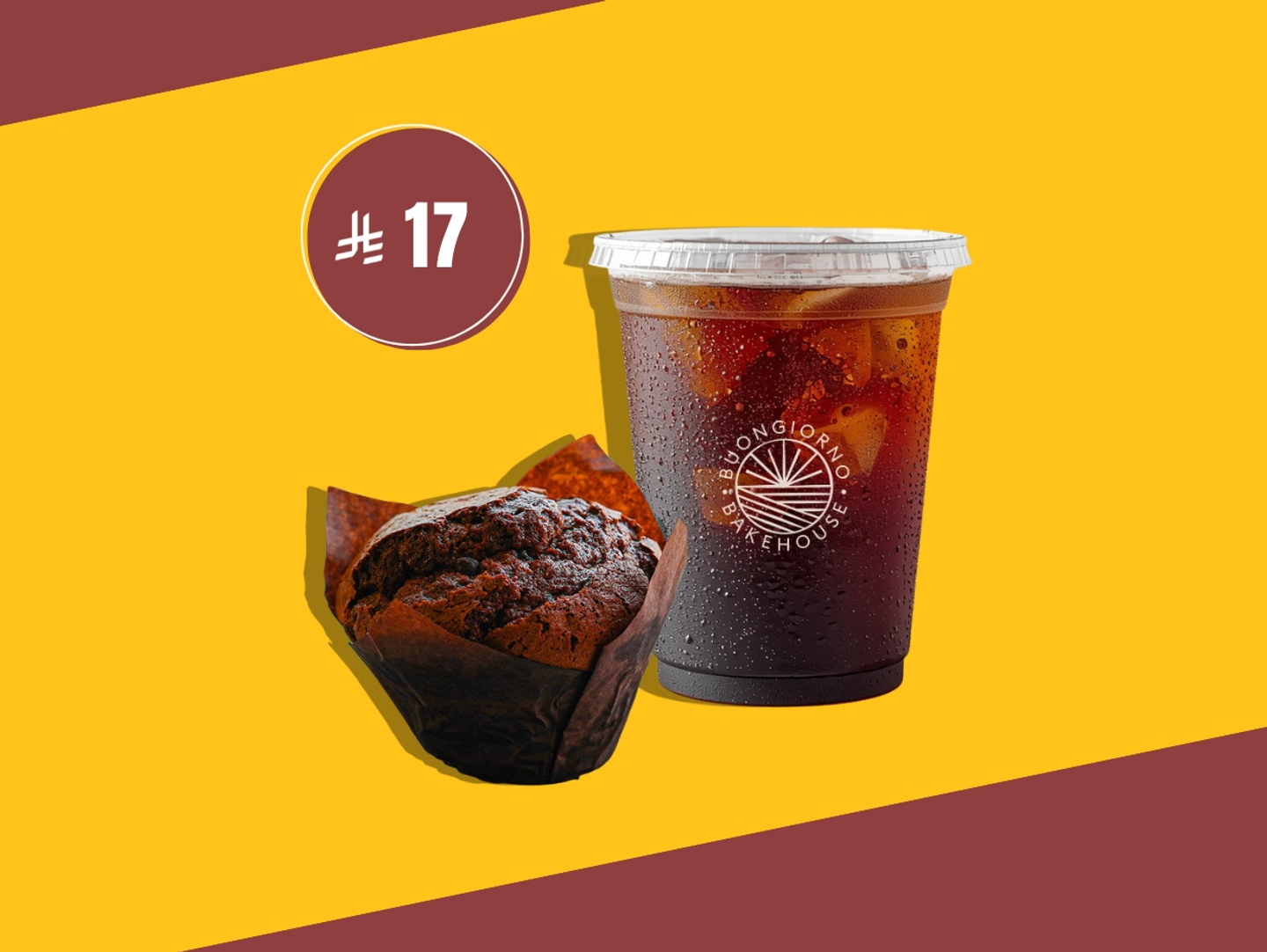 Bundle Offer 17   Chocolate Muffin And Iced Americano