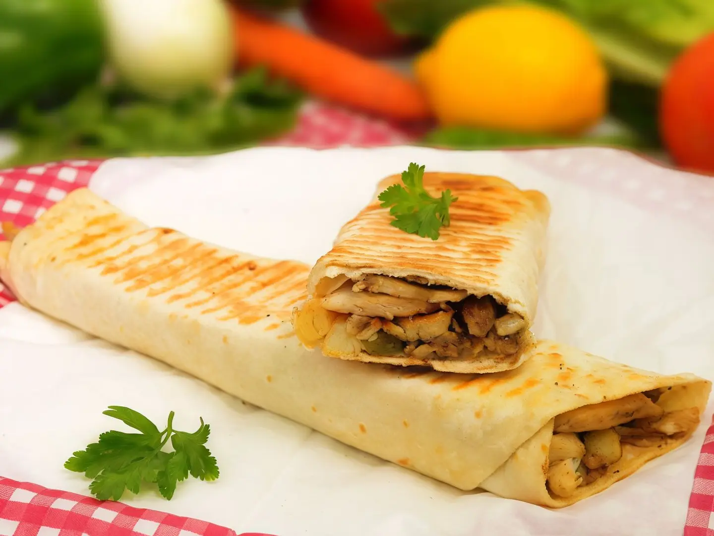 Chicken Shawarma Sandwich With Saj Bread