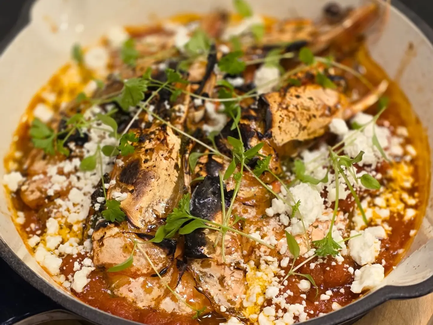 Grilled Prawns In Spicy Chermoula