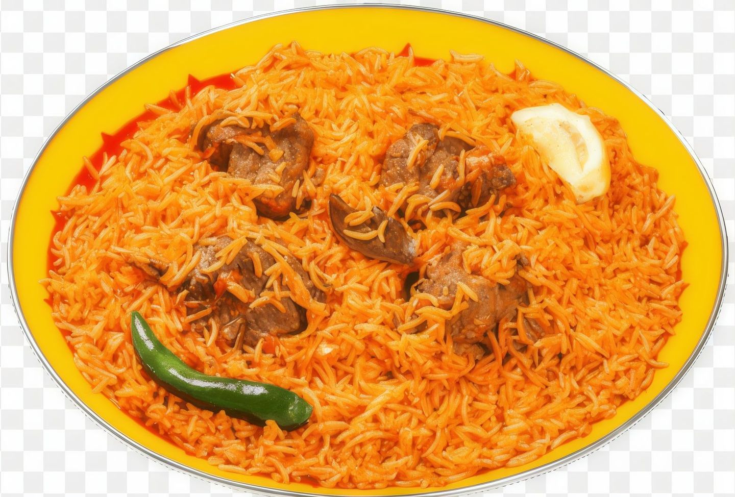 One Person Of Hashi Kabsa With Red Pishawari