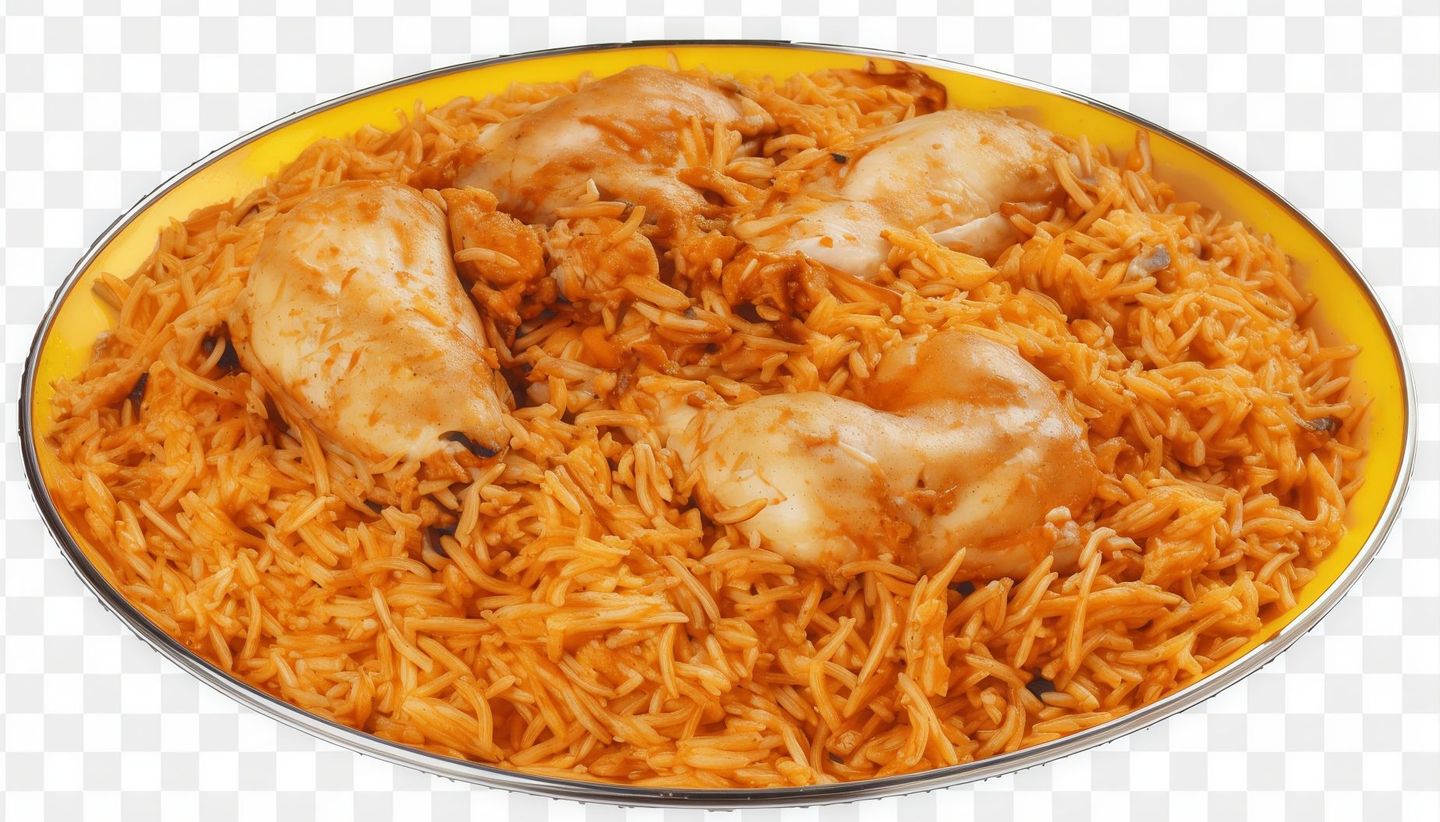 Half A Piece Of Chicken Kabsa With Red Pishawari