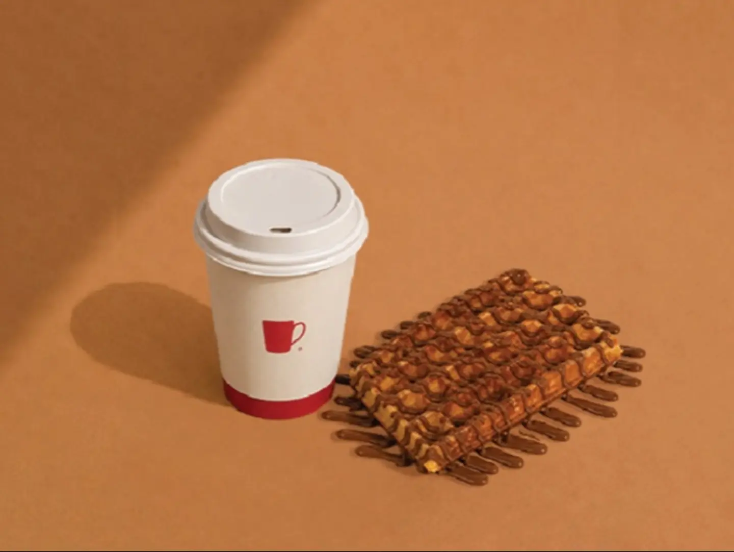 Waffle Ice Coffee Of The Day - Crunchy Chocolate Sauce