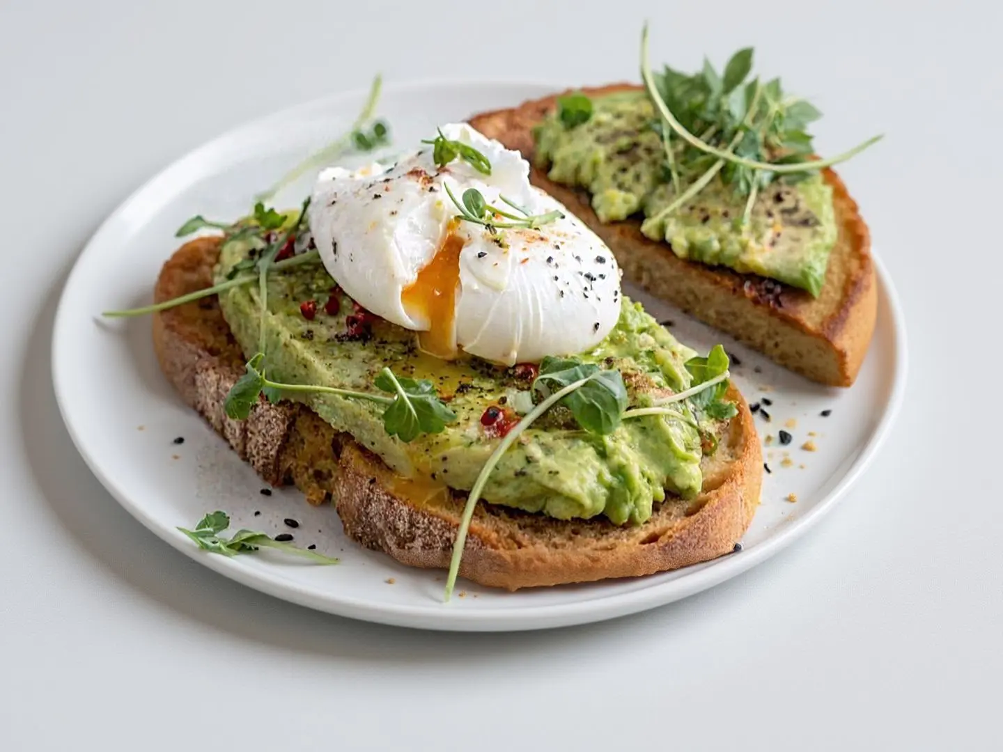 تارتين بيض بوتشد مع الافوكادو