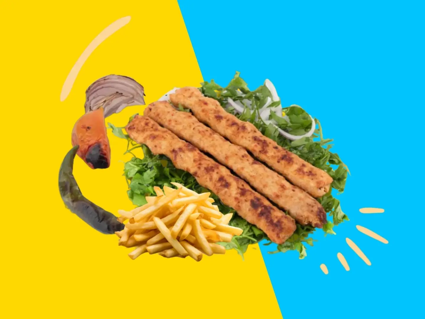 صحن كباب دجاج