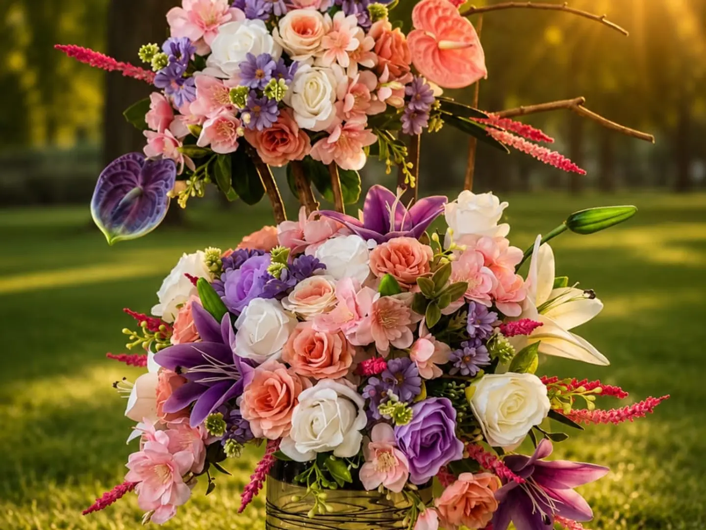 Artificial Rose Vase 1