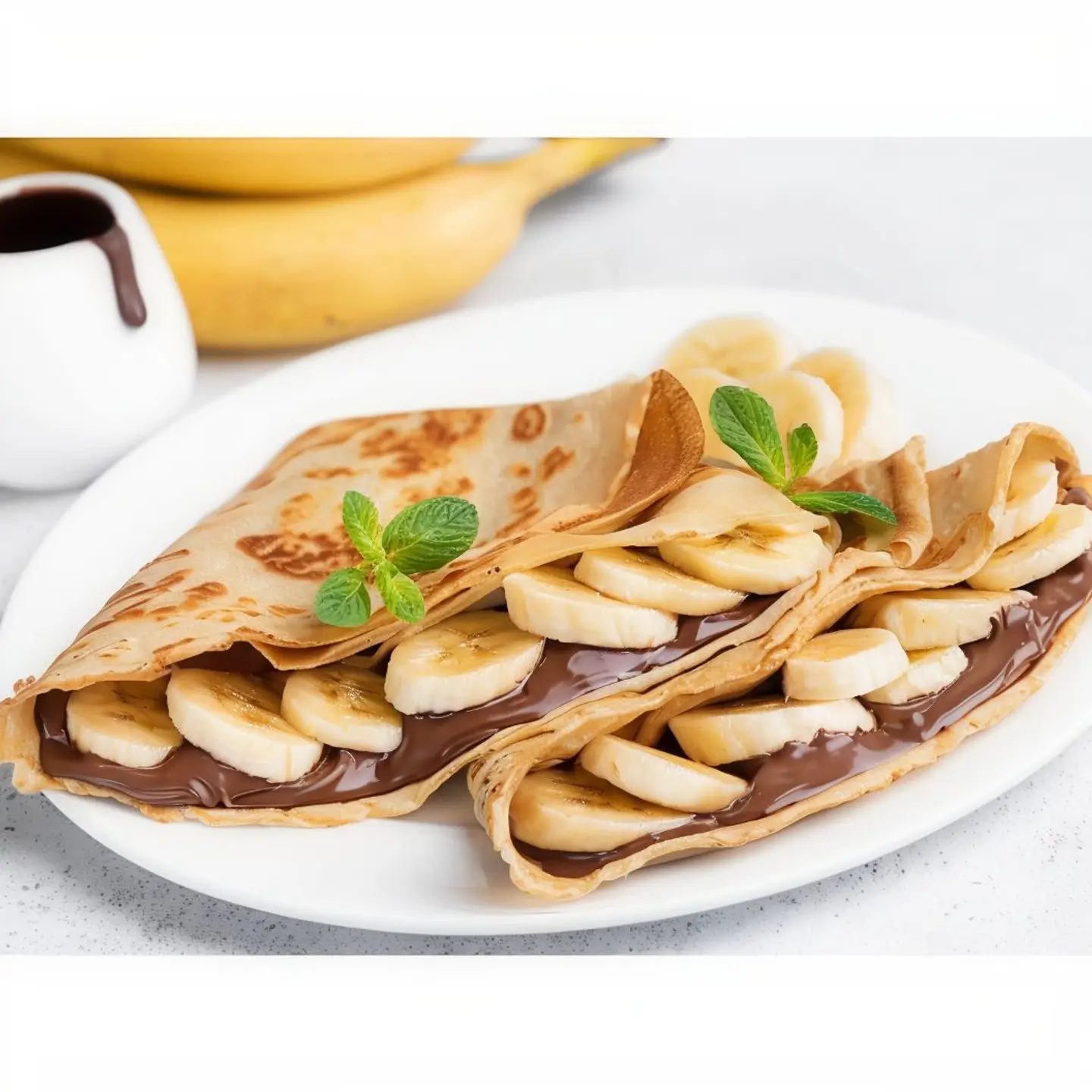 Chocolate And Banana Crepe