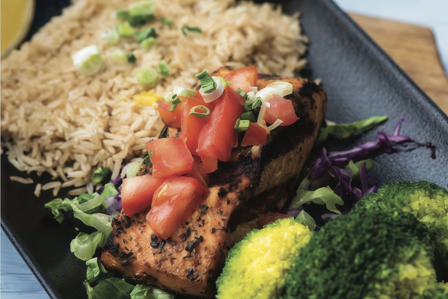 Grilled Salmon Entrée Plate