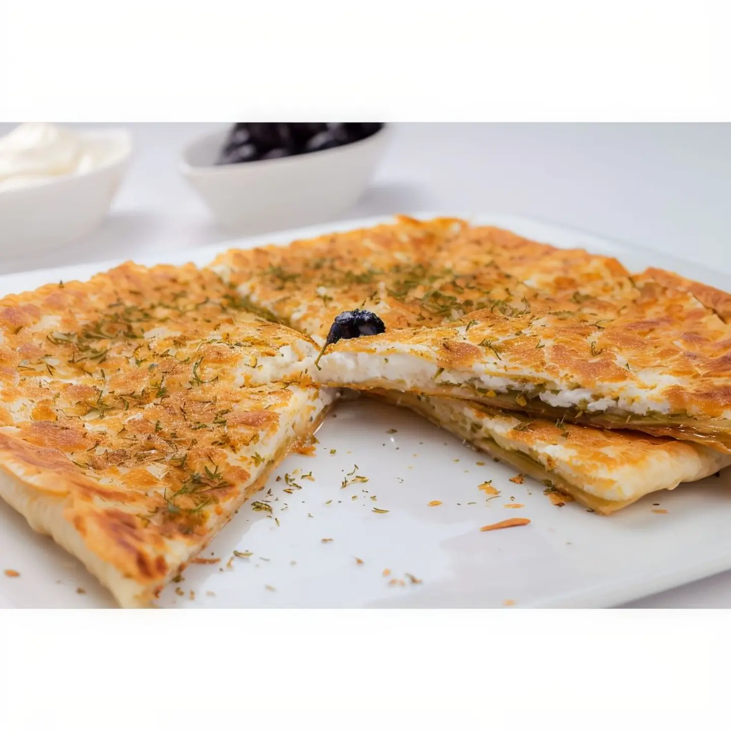 فطيرة اللبنة والزعتر