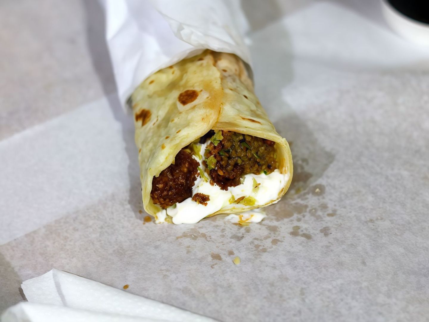 فلافل باللبنة