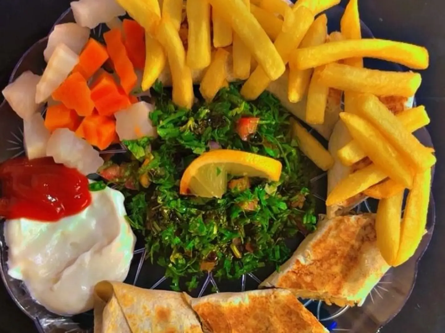 Arabic Shawarma Meal With Tabbouleh