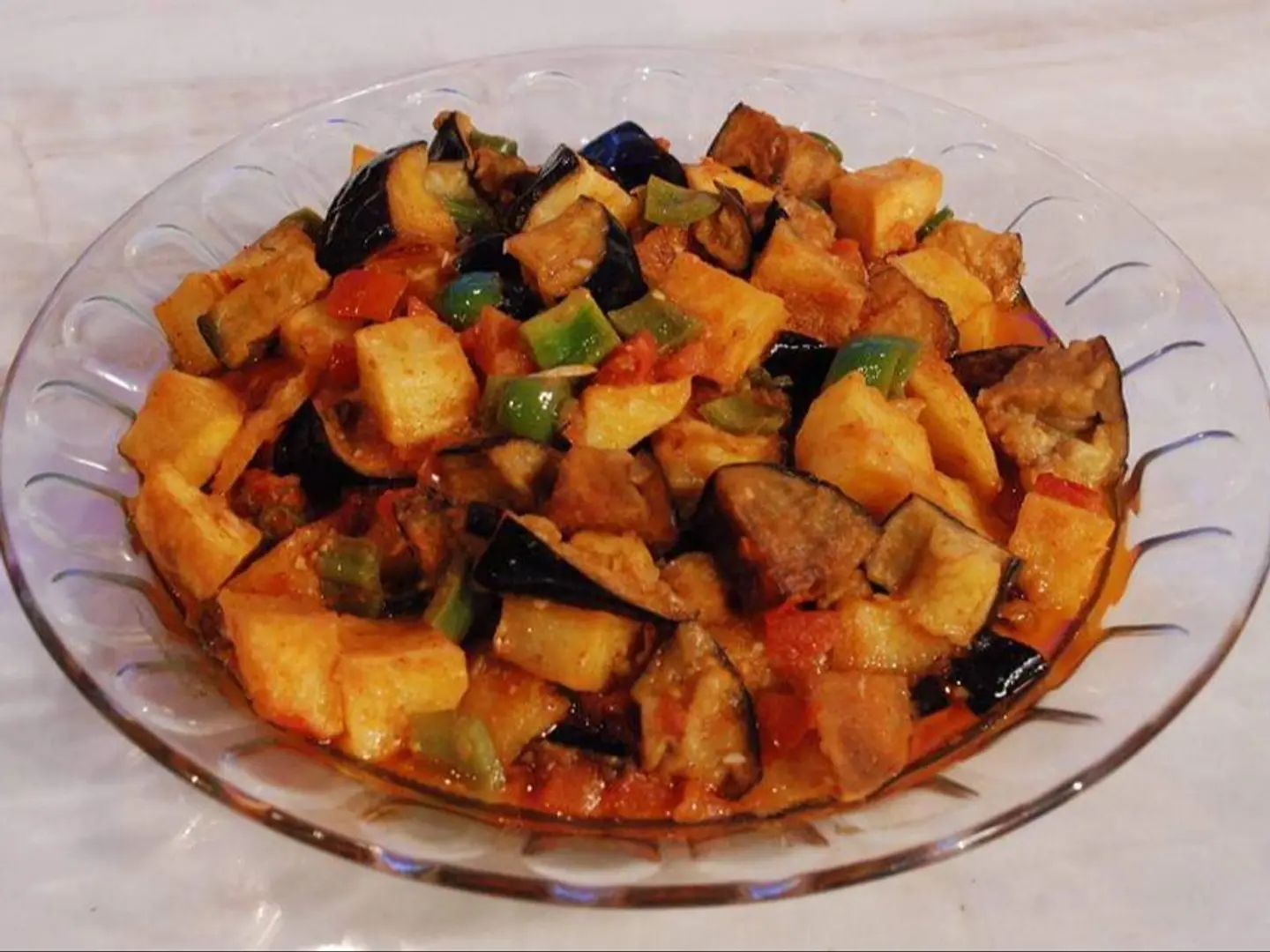 حمسة باذنجان وبطاطس