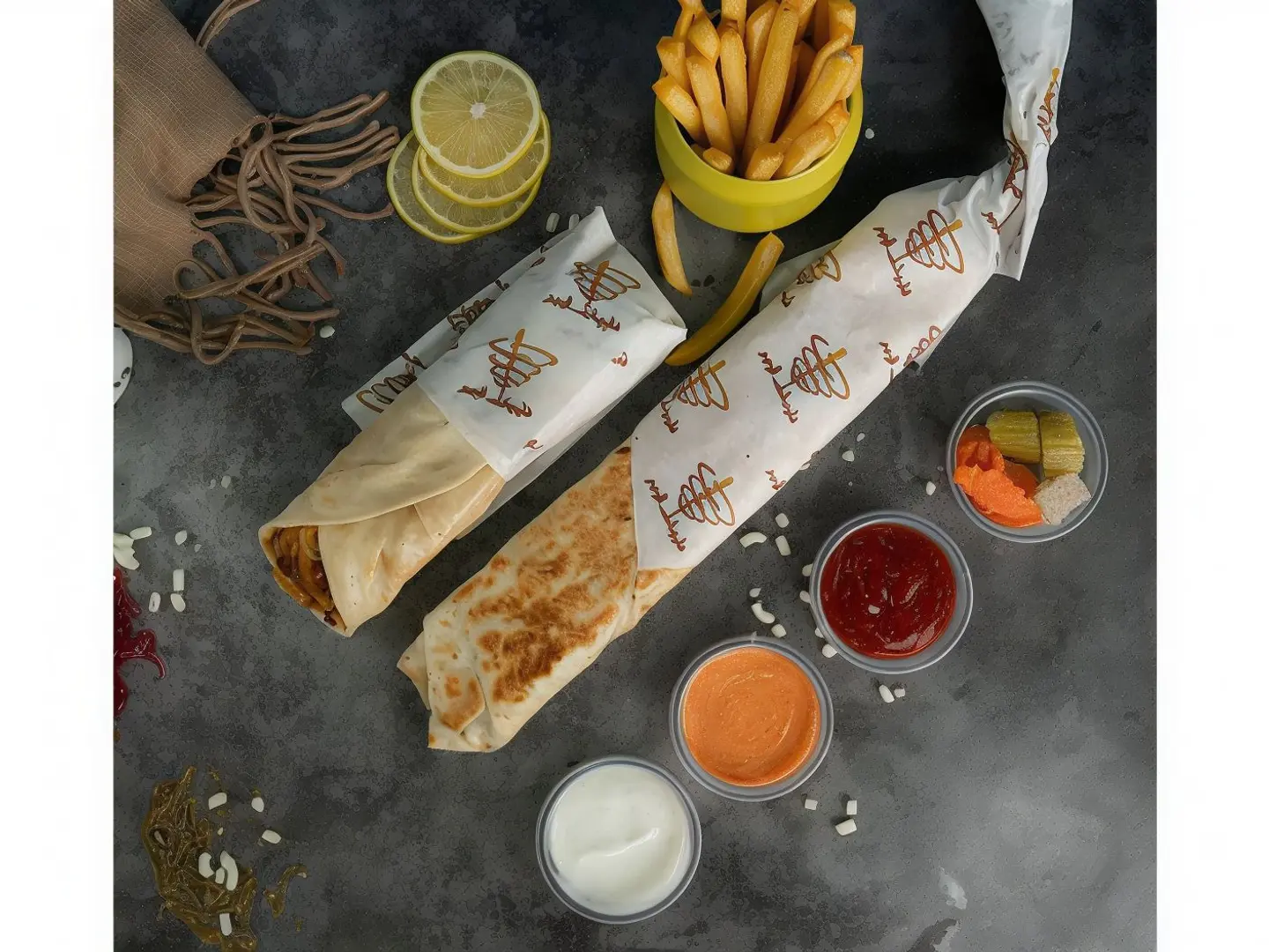 شاورما صاج لحم بالجبن