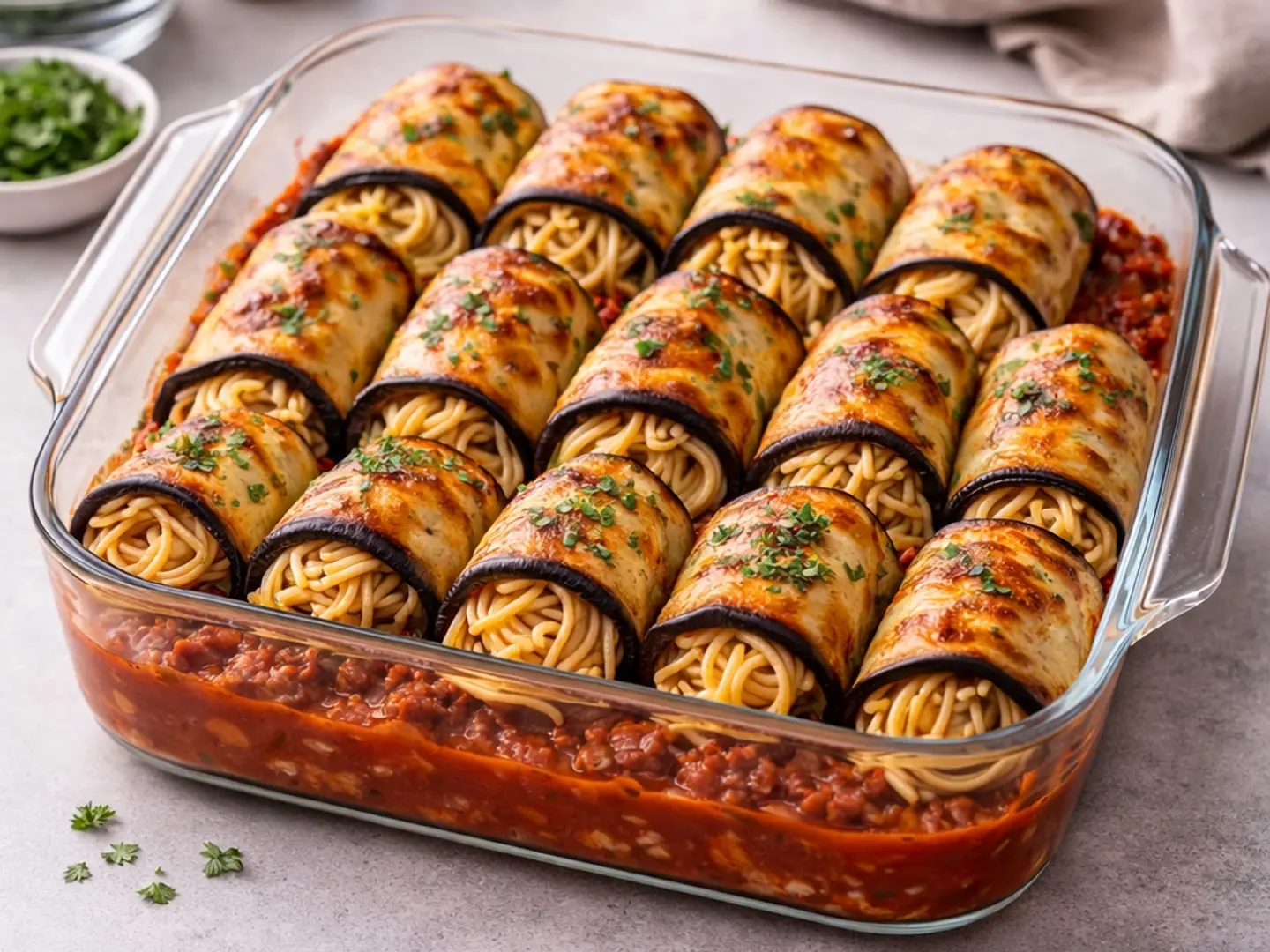 صينية لفائف الباذنجان