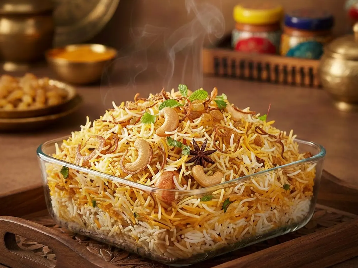 صينية وسط برياني سادة