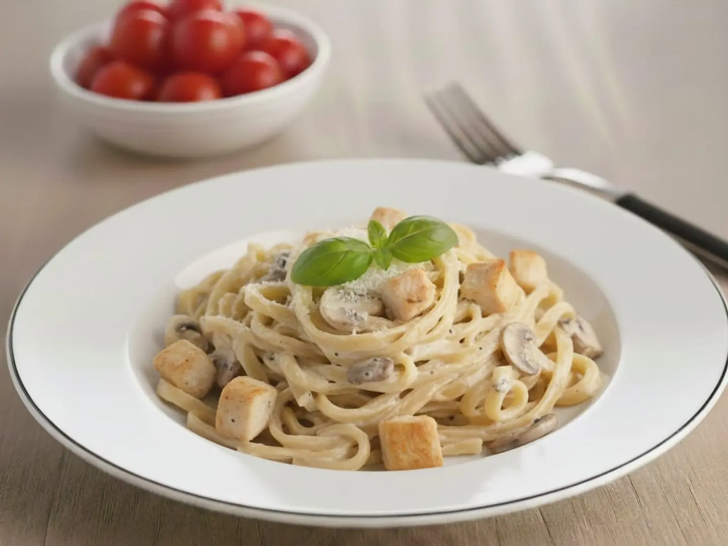 معكرونة الفريدو بالكريمة