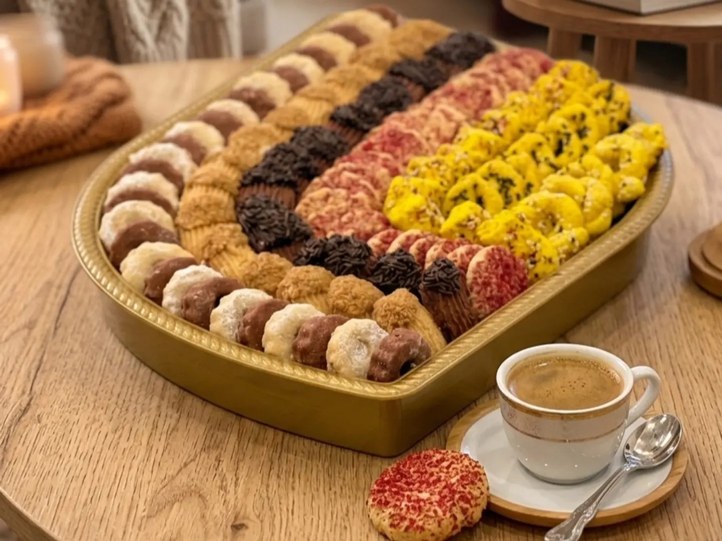 Large Mixed Petit Four And Savory Biscuit Platter