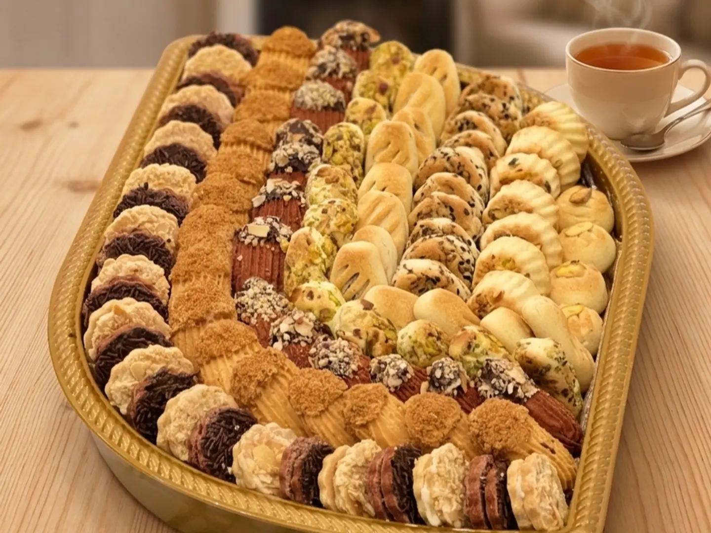 Large Mixed Maamoul And Petit Fours Platter
