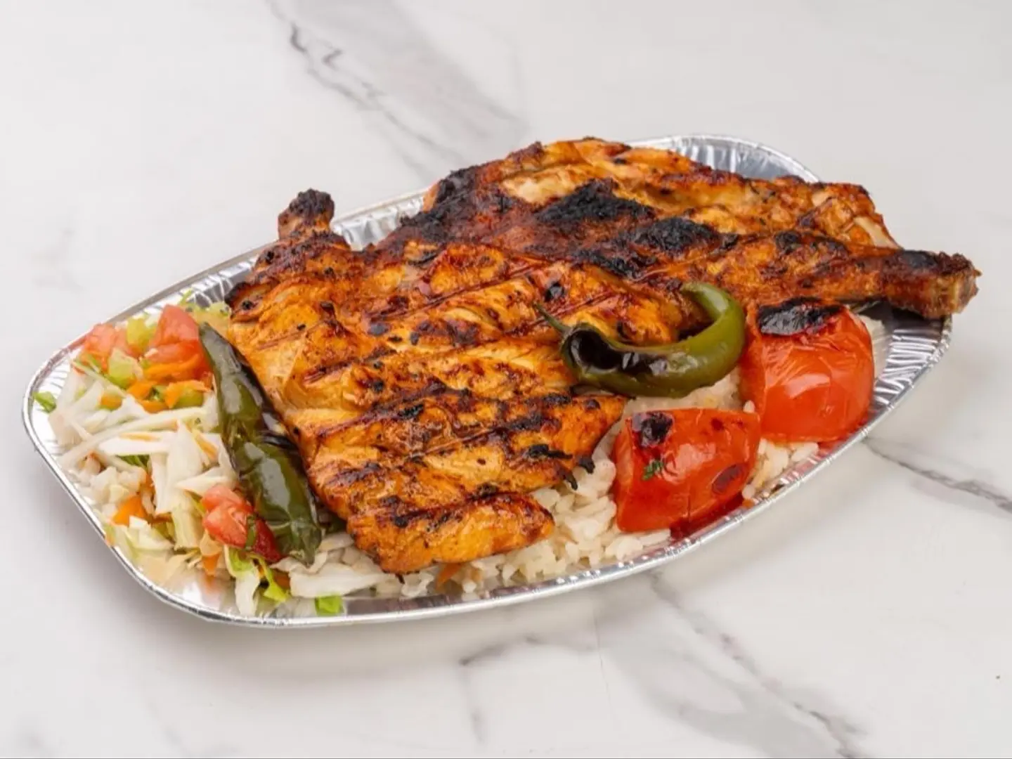 Half A Chicken On Charcoal