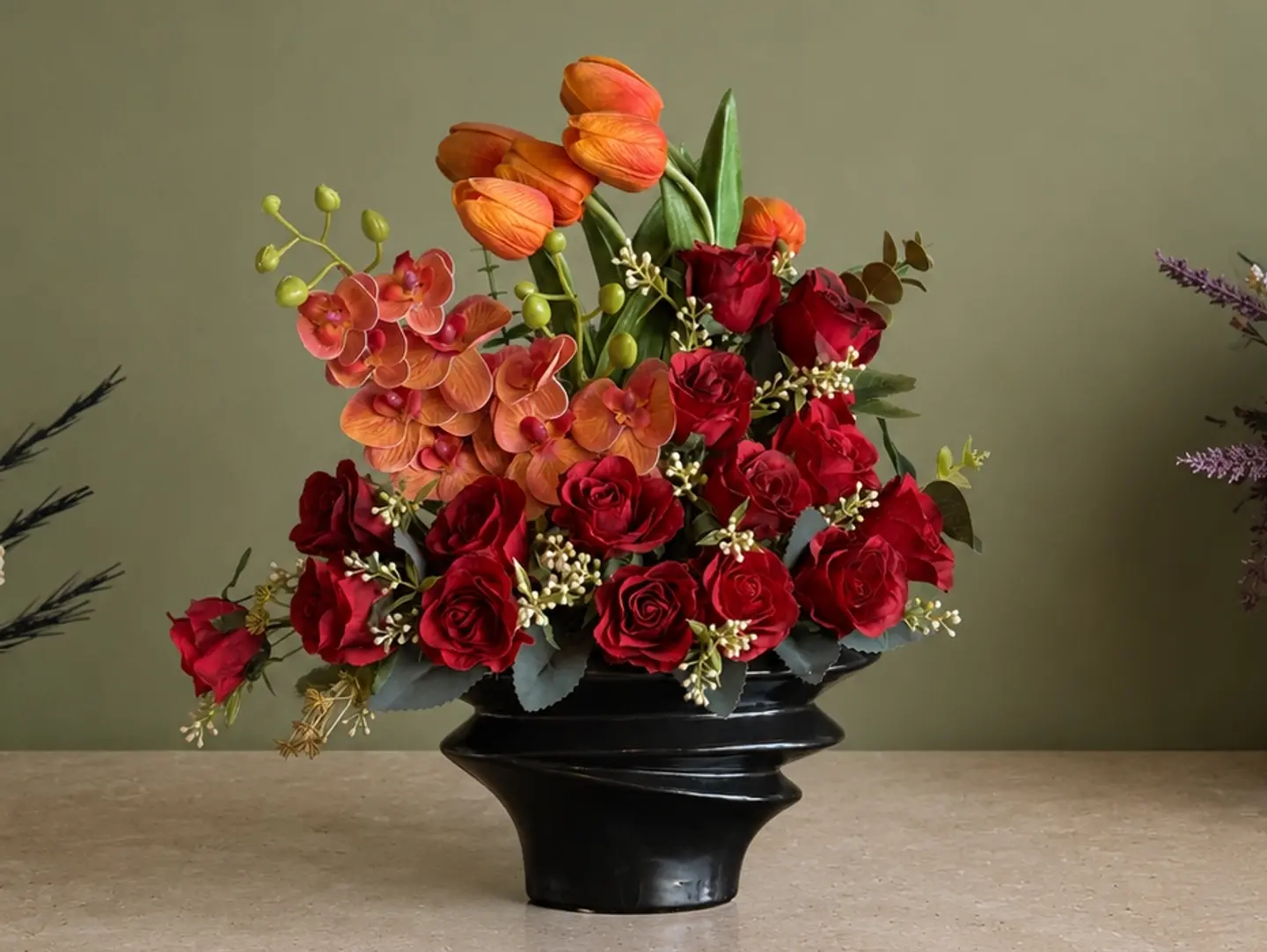 Red Rose Vase