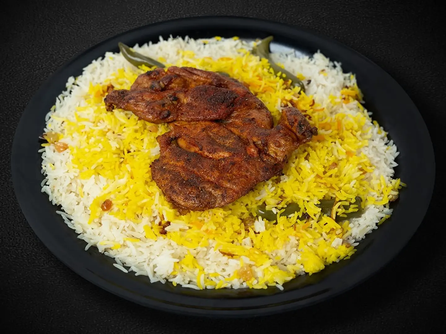 Half Spicy Mathbi Chicken Piece With Local Rice